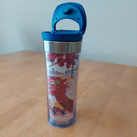 Rare Authentic Starbucks ZhuJiang Dragon Boat Coffee Tumbler- You are Here-12oz - Picture 2 of 12